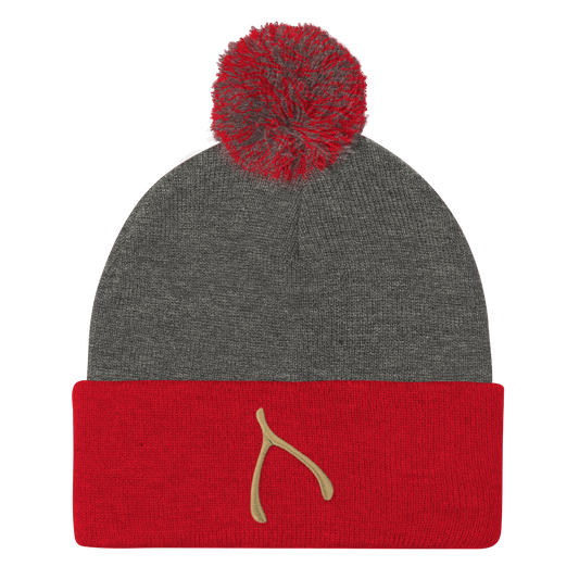 Sportsman Pom Pom - Grey / Red