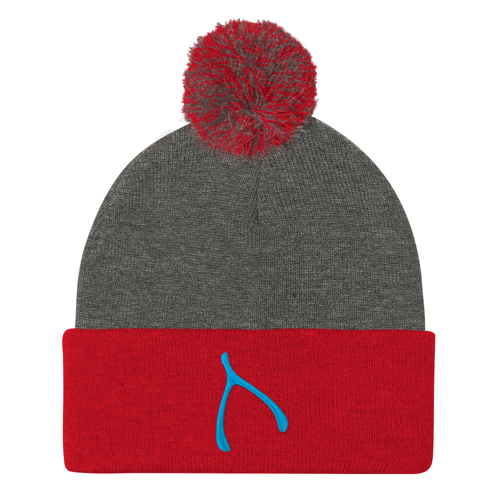 Sportsman Pom Pom - Grey / Red