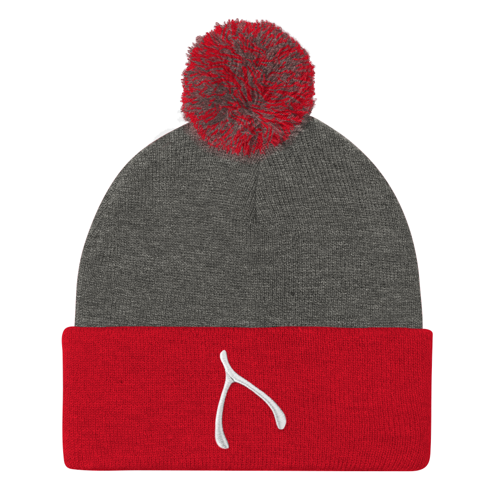 Sportsman Pom Pom - Grey / Red