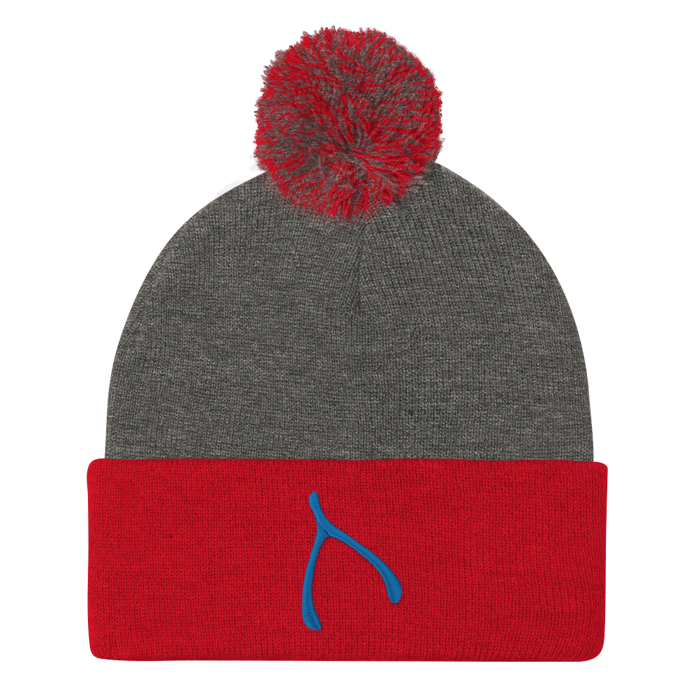 Sportsman Pom Pom - Grey / Red