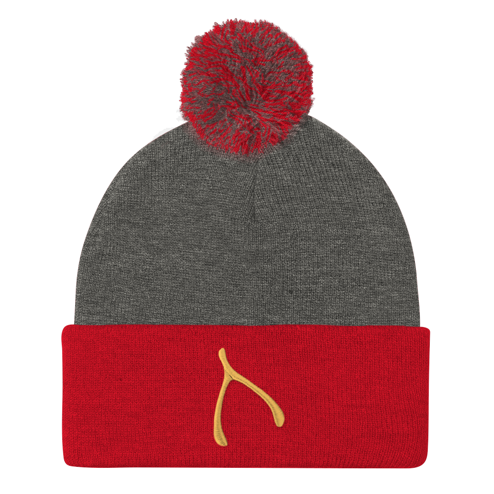 Sportsman Pom Pom - Grey / Red