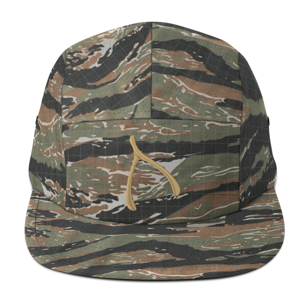 Yupoong 5 panel - Green Tiger Camo