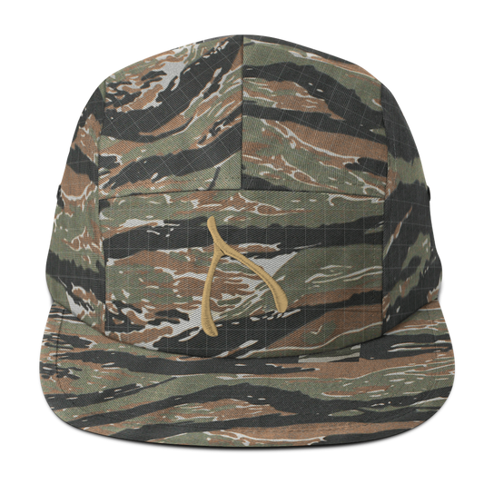 Yupoong 5 panel - Green Tiger Camo