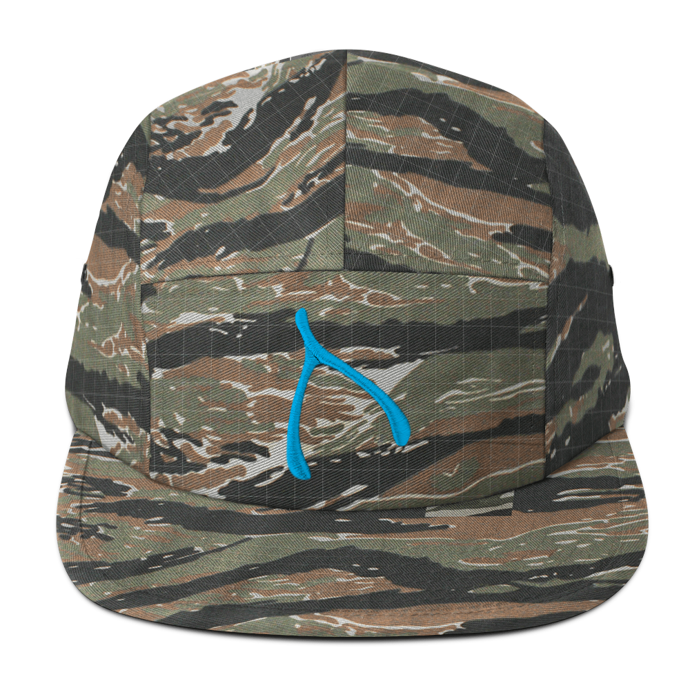 Yupoong 5 panel - Green Tiger Camo