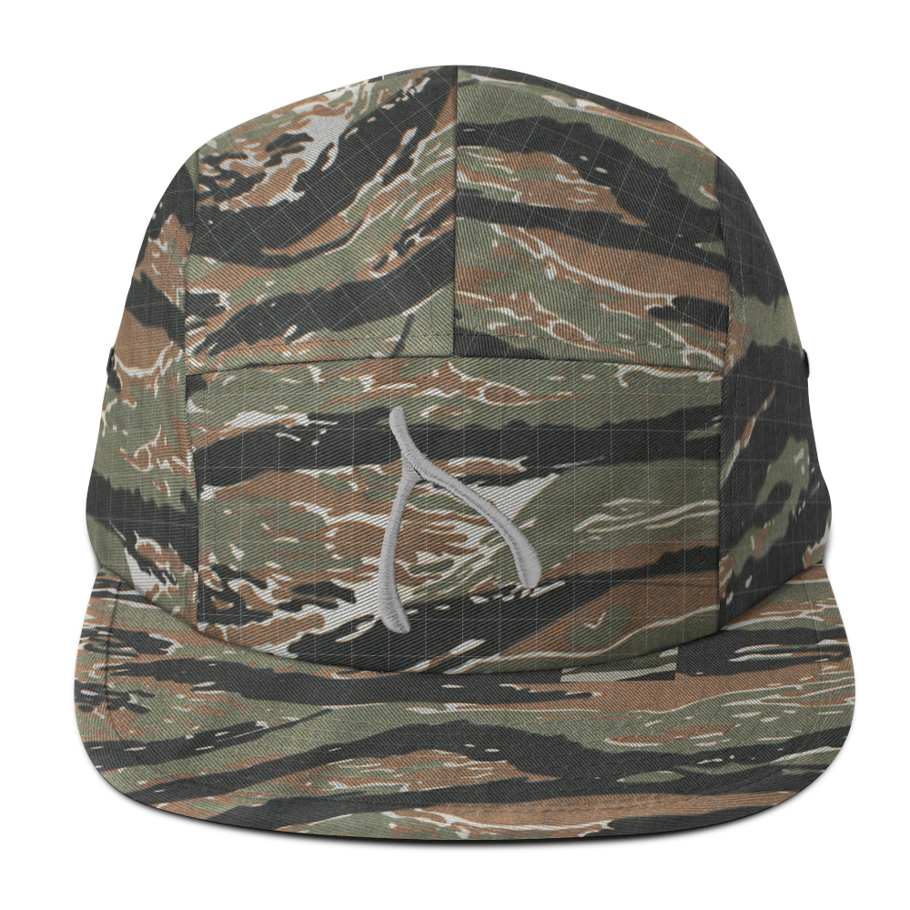 Yupoong 5 panel - Green Tiger Camo