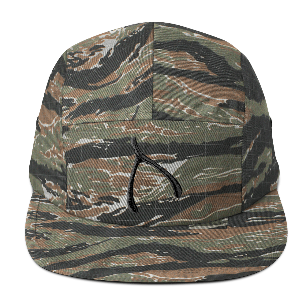 Yupoong 5 panel - Green Tiger Camo