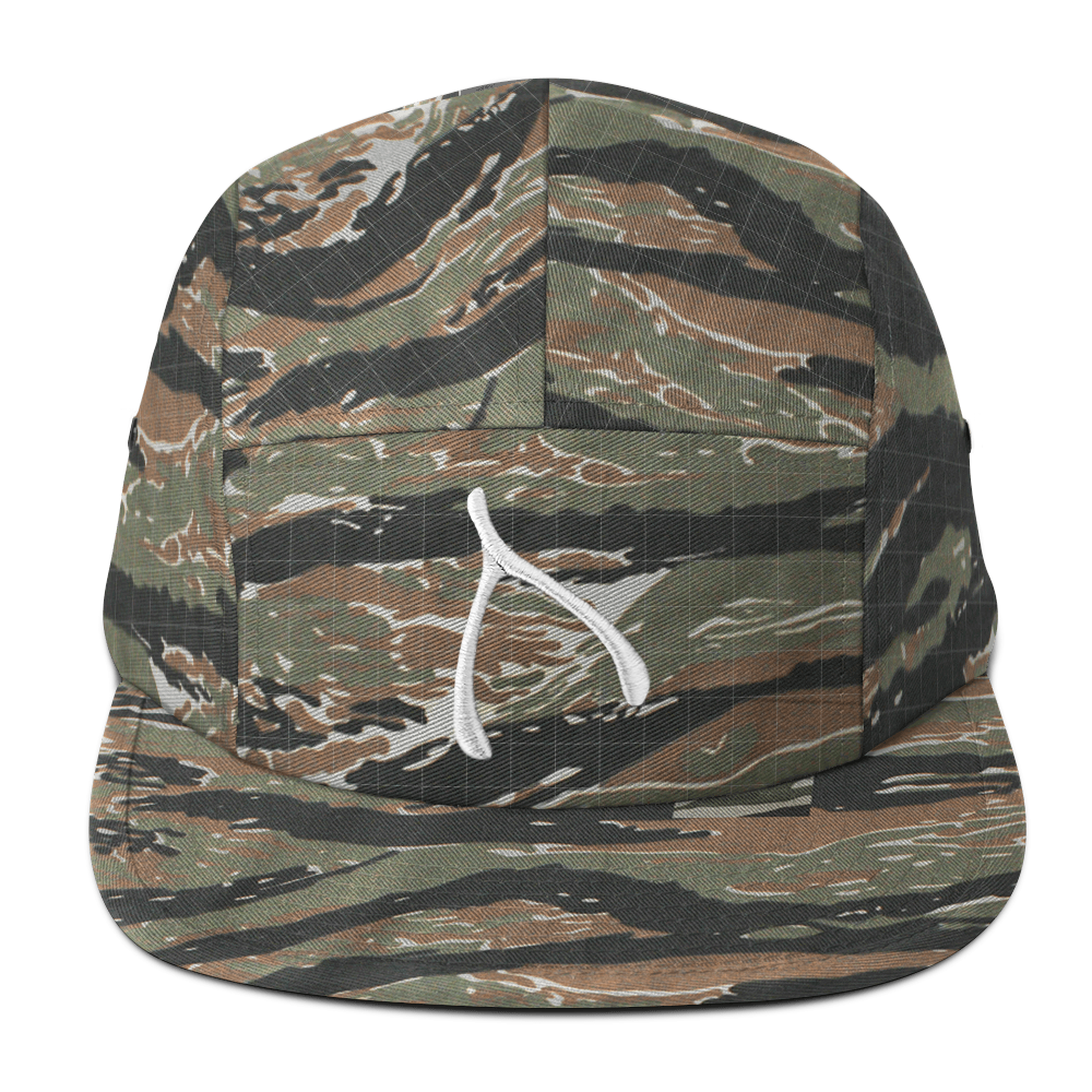 Yupoong 5 panel - Green Tiger Camo