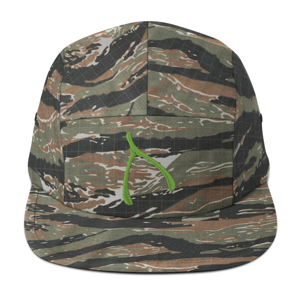 Yupoong 5 panel - Green Tiger Camo