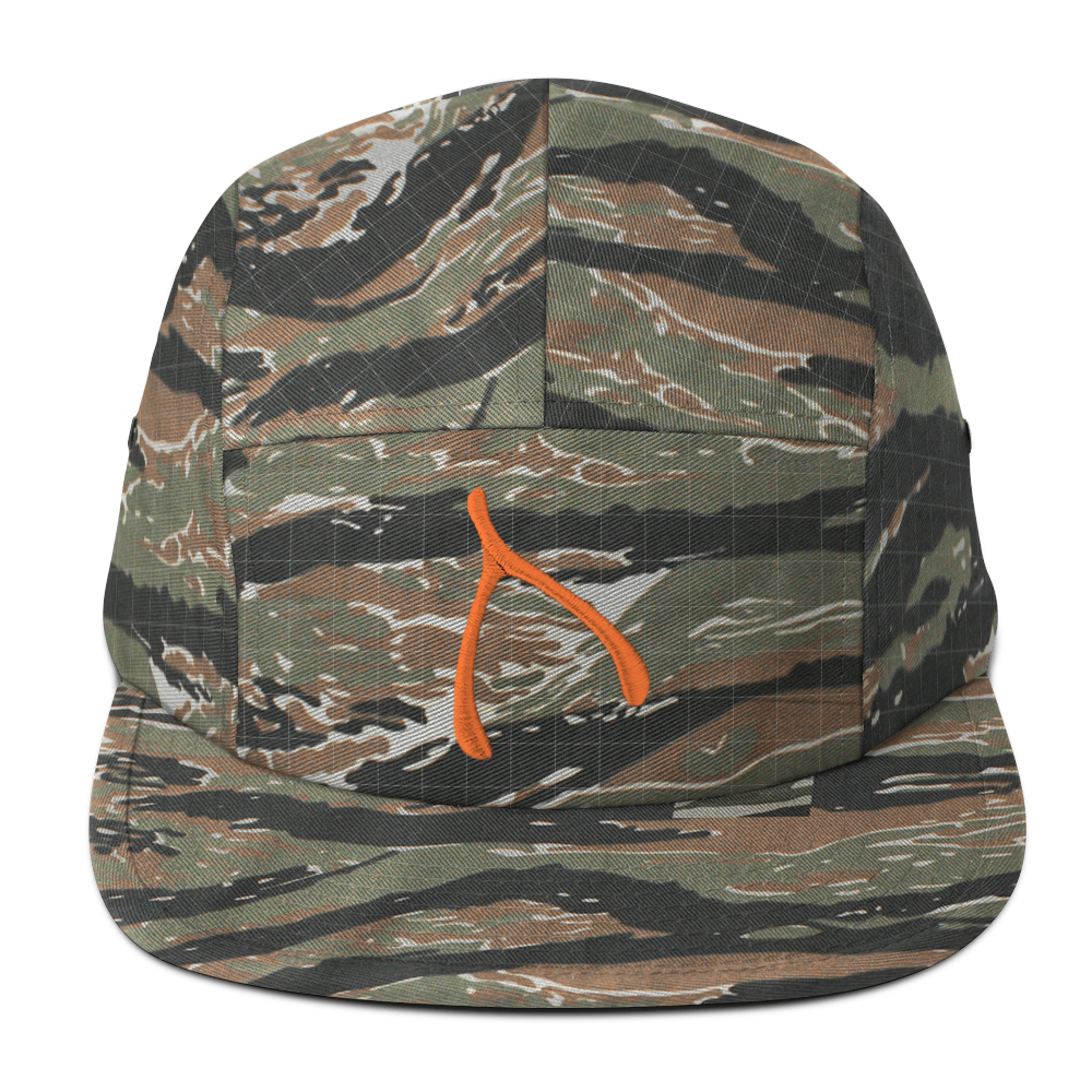 Yupoong 5 panel - Green Tiger Camo
